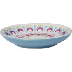 Frisco Kaleidoscope Pattern Non-skid Ceramic Cat Dish
