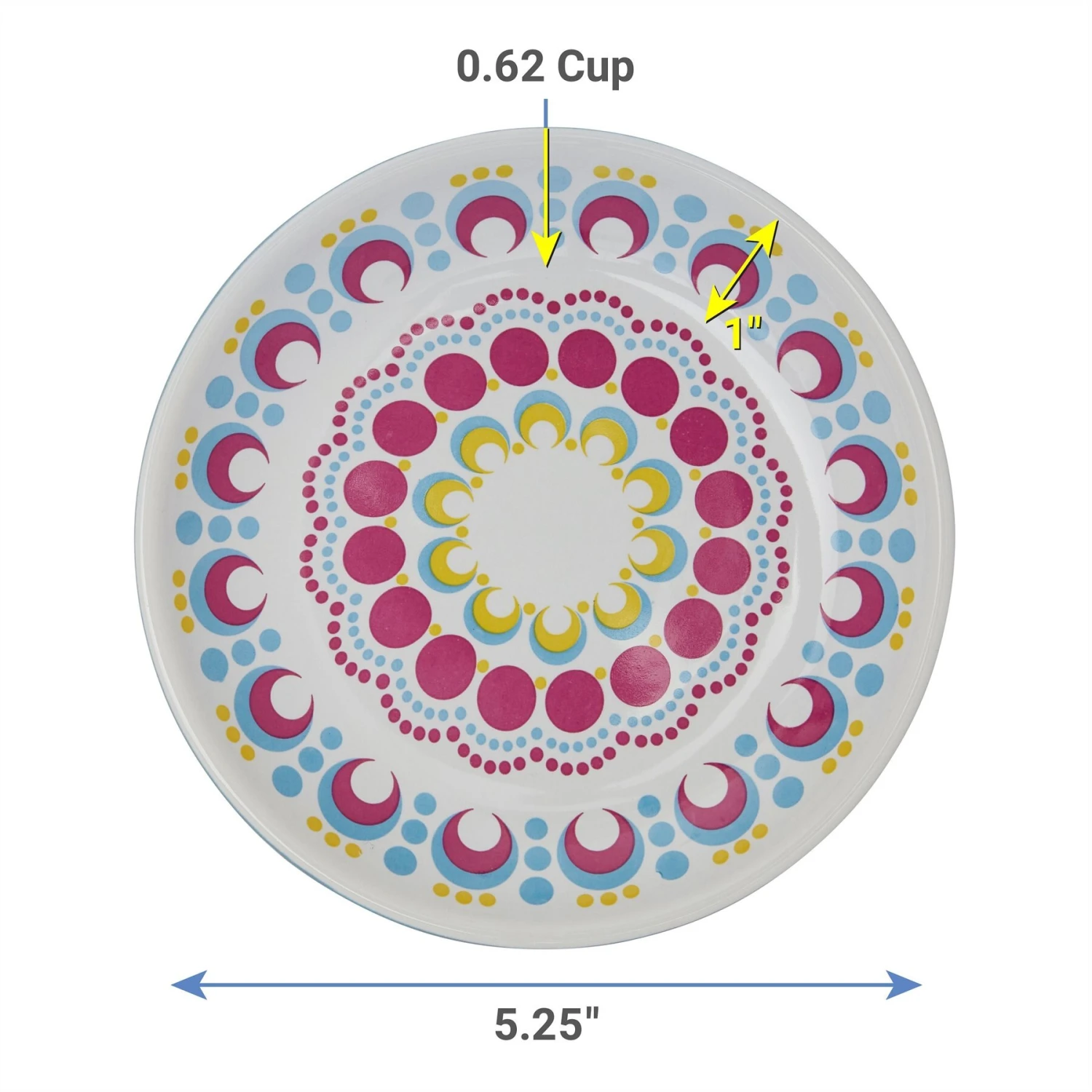 Frisco Kaleidoscope Pattern Non-skid Ceramic Cat Dish 2 Frisco Kaleidoscope Pattern Non-skid Ceramic Cat Dish - Image 2