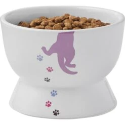 Frisco Cat Print Non-skid Elevated Ceramic Cat Bowl, Short 11 Frisco Cat Print Non-skid Elevated Ceramic Cat Bowl, Short -Pet Cat Supplies Store 256096 PT5. AC SS1800 V1616522496