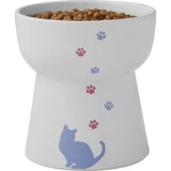 Frisco Cat Print Non-Skid Elevated Ceramic Cat Bowl, Tall 11 Frisco Cat Print Non-Skid Elevated Ceramic Cat Bowl, Tall -Pet Cat Supplies Store 256099 PT5. AC SS1800 V1616522652