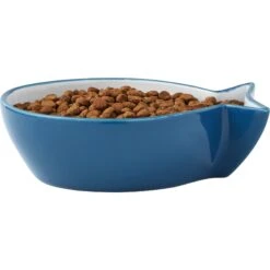 Frisco Fish Shaped Non-skid Ceramic Cat Bowl -Pet Cat Supplies Store 256111 PT3. AC SS1800 V1616522602
