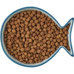 Frisco Fish Shaped Non-skid Ceramic Cat Bowl -Pet Cat Supplies Store 256111 PT5. AC SS1800 V1616522555