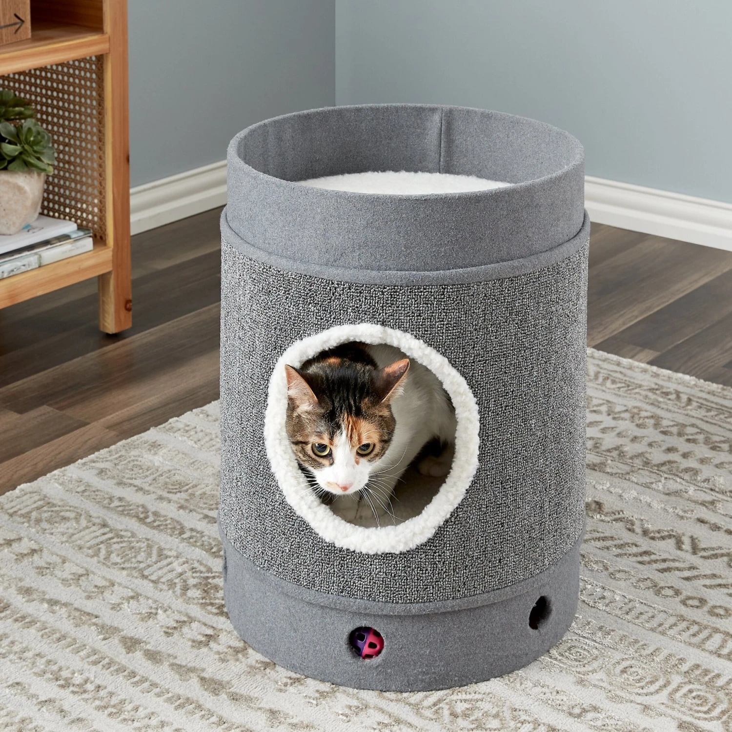Two By Two The Hawthorn 20.5-in Felt Cat Condo, Grey 1 Two By Two The Hawthorn 20.5-in Felt Cat Condo, Grey