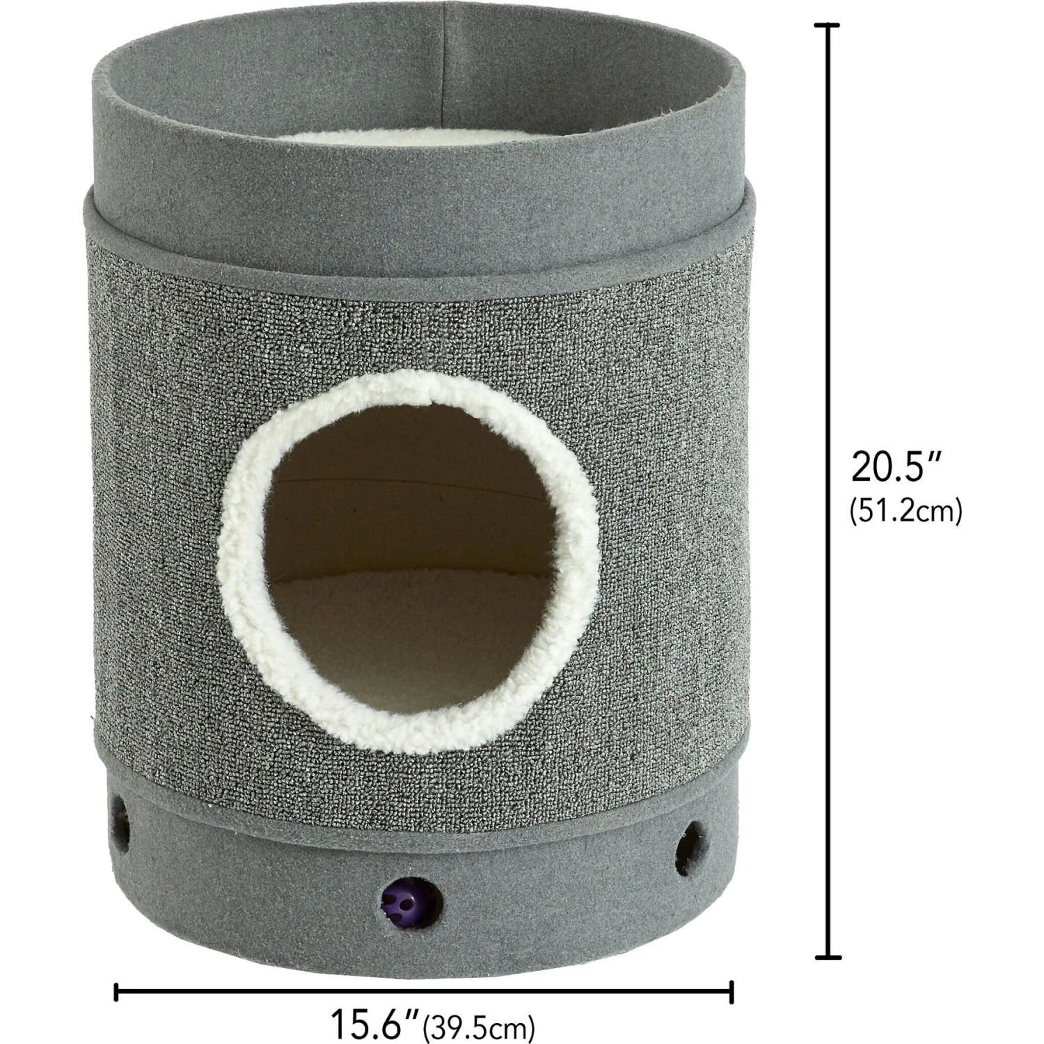 Two By Two The Hawthorn 20.5-in Felt Cat Condo, Grey 2 Two By Two The Hawthorn 20.5-in Felt Cat Condo, Grey - Image 2
