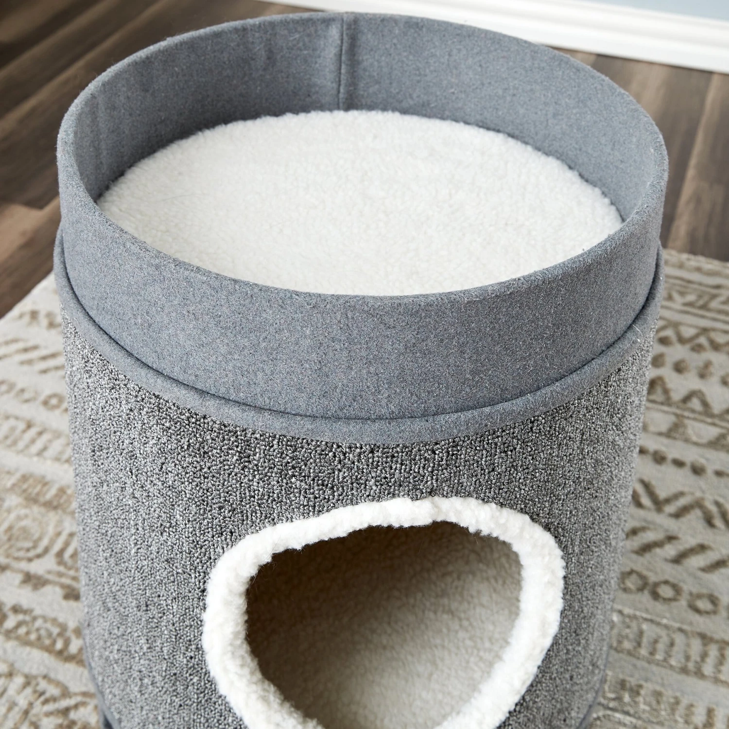 Two By Two The Hawthorn 20.5-in Felt Cat Condo, Grey 3 Two By Two The Hawthorn 20.5-in Felt Cat Condo, Grey - Image 3