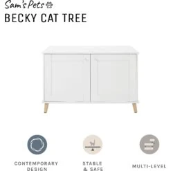 Sam's Pets Becky 24.5-in Cat Tree End Table & Litter Box Enclosure, White 10 Sam's Pets Becky 24.5-in Cat Tree End Table & Litter Box Enclosure, White -Pet Cat Supplies Store 261880 PT2. AC SS1800 V1635094930