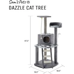 Sam's Pets Dazzle 47-in Cat Scratching Tree, Gray 17 Sam's Pets Dazzle 47-in Cat Scratching Tree, Gray -Pet Cat Supplies Store 261898 PT8. AC SS1800 V1635094644