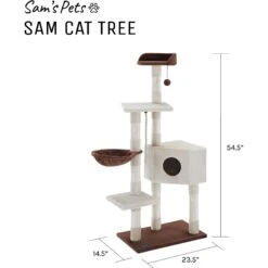 Sam's Pets Sam 54-in Cat Tree, White 17 Sam's Pets Sam 54-in Cat Tree, White -Pet Cat Supplies Store 261906 PT8. AC SS1800 V1635014476
