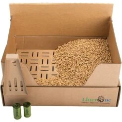 Litter One Biodegradable Disposable Cat Litter Box Kit -Pet Cat Supplies Store 262935 PT1. AC SS1800 V1606756327