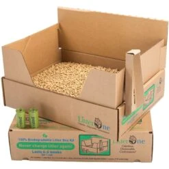 Litter One Biodegradable Disposable Cat Litter Box Kit -Pet Cat Supplies Store 262935 PT2. AC SS1800 V1606756644