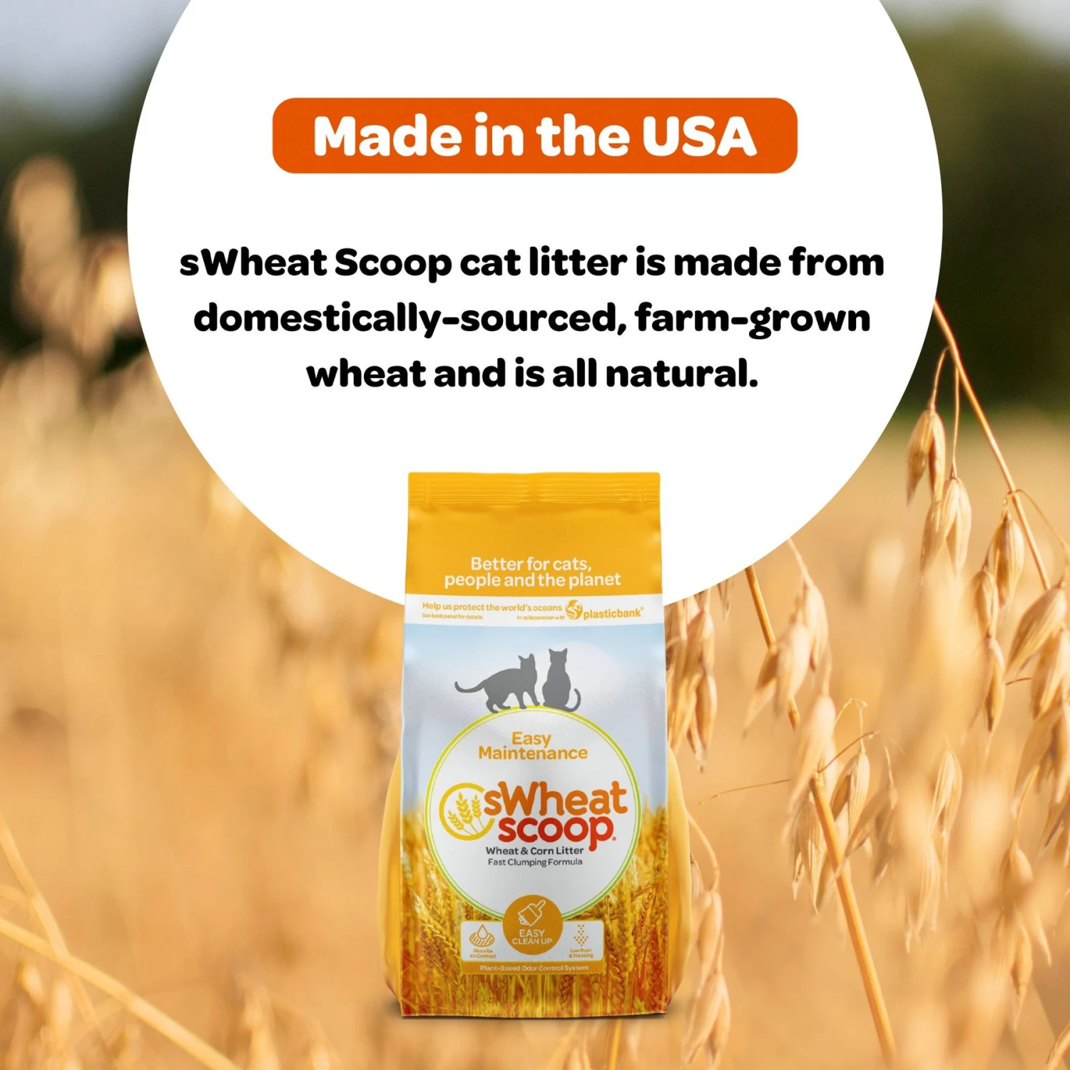 SWheat Scoop Easy Maintenance Clumping Wheat-Corn Cat Litter 8 SWheat Scoop Easy Maintenance Clumping Wheat-Corn Cat Litter - Image 8