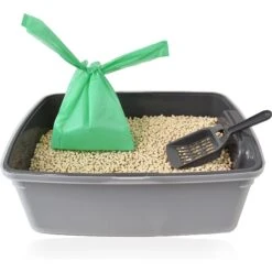 Doggie Walk Bags Unscented Tie Handle Cat Litter Bags, Green, 140 Count -Pet Cat Supplies Store 264719 PT5. AC SS1800 V1610755834