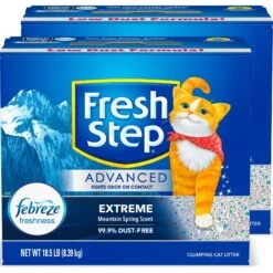 Fresh Step Advanced Extreme Mountain Spring Scented Clumping Clay Cat Litter, 18.5-lb Box -Pet Cat Supplies Store 266341 PT6. AC SS1800 V1694465535