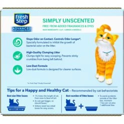 Fresh Step Advanced Simply Unscented Clumping Clay Cat Litter, 18.5-lb Box -Pet Cat Supplies Store 266344 PT7. AC SS1800 V1694464705
