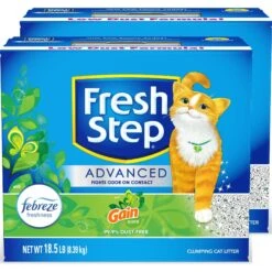 Fresh Step Advanced Refreshing Gain Scented Clumping Clay Cat Litter, 18.5-lb Box, 2 Pack -Pet Cat Supplies Store 266347 PT6. AC SS1800 V1694465656