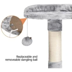 Yaheetech 58-in Plush Cat Tree & Condo, Light Gray -Pet Cat Supplies Store 266562 PT6. AC SS1800 V1669908522