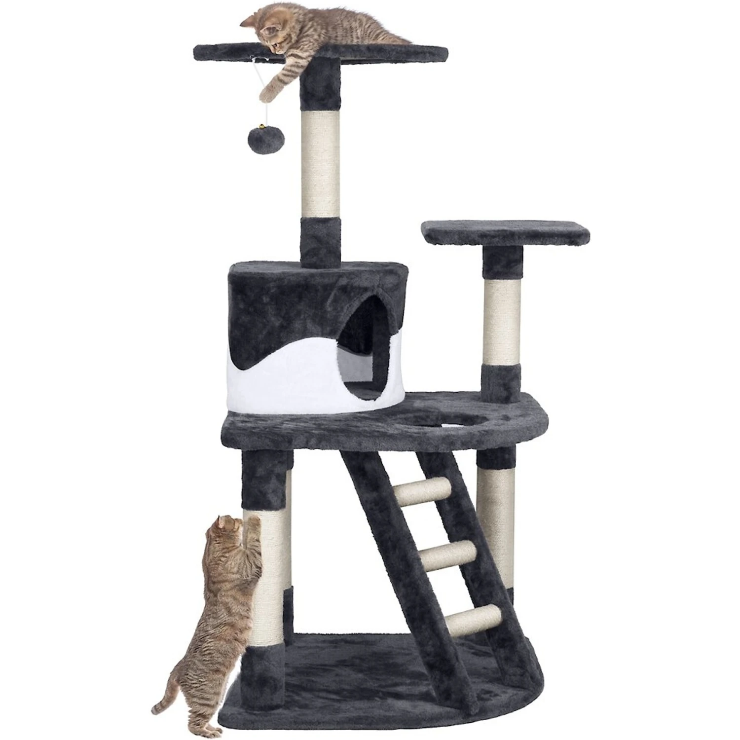 Yaheetech 47.5-in Plush Cat Tree & Condo 2 Yaheetech 47.5-in Plush Cat Tree & Condo - Image 2