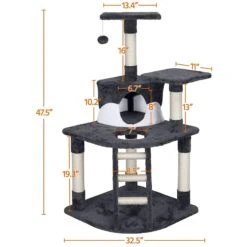 Yaheetech 47.5-in Plush Cat Tree & Condo 11 Yaheetech 47.5-in Plush Cat Tree & Condo -Pet Cat Supplies Store 266564 PT2. AC SS1800 V1619808428