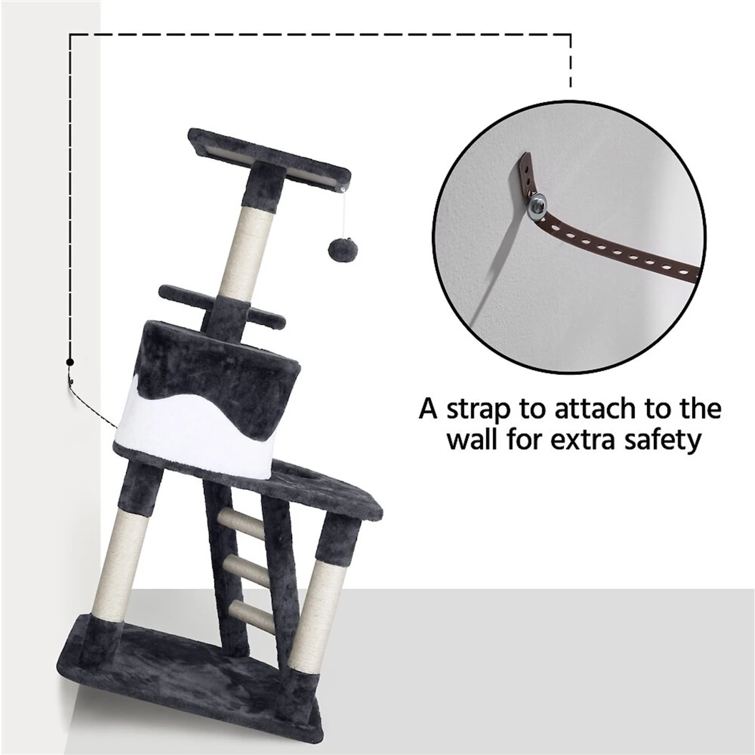 Yaheetech 47.5-in Plush Cat Tree & Condo 5 Yaheetech 47.5-in Plush Cat Tree & Condo - Image 5