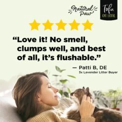 Natural Paw Unscented Tofu Cat Litter, 4.5-lb Bag, Case Of 4 -Pet Cat Supplies Store 267412 PT6. AC SS1800 V1646793142