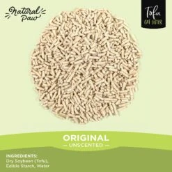 Natural Paw Unscented Tofu Cat Litter, 4.5-lb Bag, Case Of 4 -Pet Cat Supplies Store 267412 PT7. AC SS1800 V1646780054