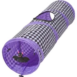Frisco Halloween Checkered Foldable Play Tunnel Cat Toy With Catnip -Pet Cat Supplies Store 271304 PT2. AC SS1800 V1690571954