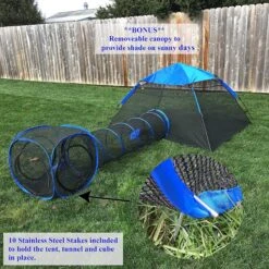 Pet Fit For Life Tent Tunnel Cube Dog & Cat Pen, Black -Pet Cat Supplies Store 272265 PT6. AC SS1800 V1627594321