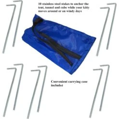 Pet Fit For Life Tent Tunnel Cube Dog & Cat Pen, Black -Pet Cat Supplies Store 272265 PT7. AC SS1800 V1627599468