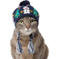 Frisco Jolly Snowman Dog & Cat Knitted Hat -Pet Cat Supplies Store 276303 PT3. AC SS1800 V1631298427