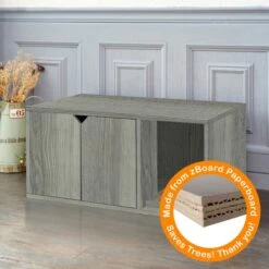 Way Basics ZBoard Paperboard Modern Enclosed Cat Litter Box -Pet Cat Supplies Store 280425 PT5. AC SS1800 V1690291618