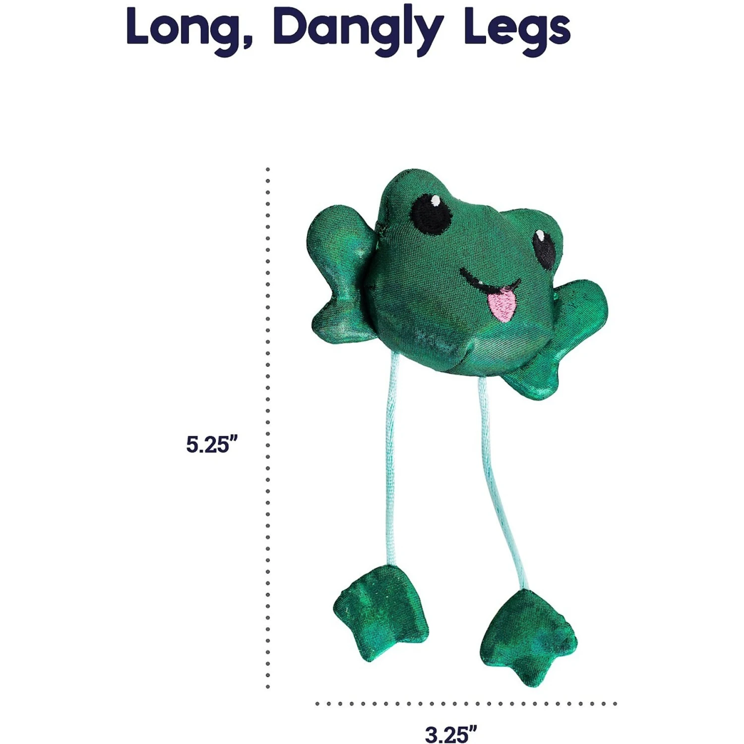 Catstages Toss 'N Dangle Frog Plush Cat Toy 5 Catstages Toss 'N Dangle Frog Plush Cat Toy - Image 5