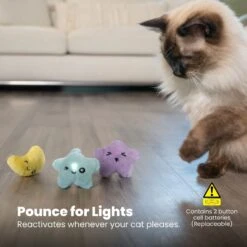 Catstages Toss 'N Twinkle Plush Cat Toy With Catnip, 3 Count -Pet Cat Supplies Store 282271 PT5. AC SS1800 V1682521147