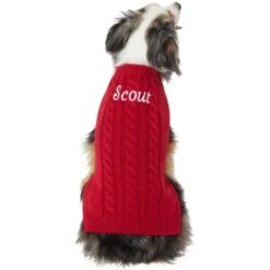 Frisco Personalized Dog & Cat Cable Knitted Sweater -Pet Cat Supplies Store 285168 PT2. AC SS1800 V1628776600