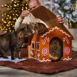 Frisco Holiday Gingerbread House Cardboard Cat House Cat Toy 9 Frisco Holiday Gingerbread House Cardboard Cat House Cat Toy -Pet Cat Supplies Store 287289 PT3. AC SS1800 V1695046487