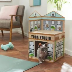 Frisco Yoga Studio Cardboard Cat House, 2-Story -Pet Cat Supplies Store 288965 PT3. AC SS1800 V1638292325