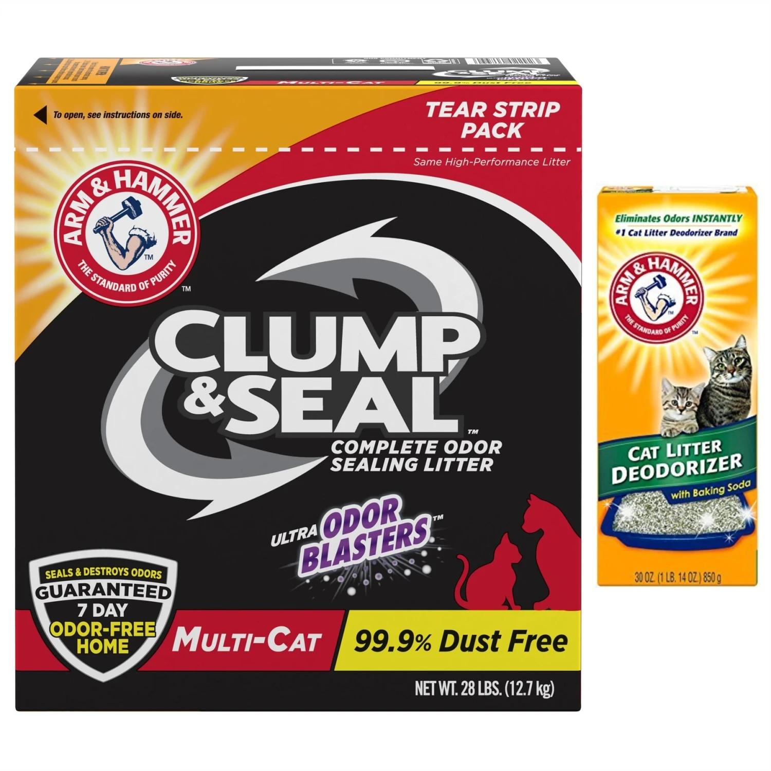 Arm & Hammer Litter Cat Litter Deodorizer Powder & Arm & Hammer Litter Clump & Seal Multi-Cat Scented Clumping Clay Cat Litter 1 Arm & Hammer Litter Cat Litter Deodorizer Powder & Arm & Hammer Litter Clump & Seal Multi-Cat Scented Clumping Clay Cat Litter