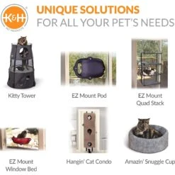 K&H Pet Products EZ Mount Quad Stack Cat Furniture -Pet Cat Supplies Store 296495 PT7. AC SS1800 V1627941462