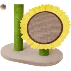 Frisco Sunflower Cat Scratching Post, Two Post With Lounger -Pet Cat Supplies Store 296688 PT2. AC SS1800 V1632856031