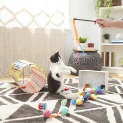 Sheba Meaty Tender Sticks Salmon Flavored Soft Adult Cat Treats & Frisco Plush, Teaser, Ball & Tunnel Variety Pack Cat Toy With Catnip 9 Sheba Meaty Tender Sticks Salmon Flavored Soft Adult Cat Treats & Frisco Plush, Teaser, Ball & Tunnel Variety Pack Cat Toy With Catnip -Pet Cat Supplies Store 298508 PT4. AC SS1800 V1623202064