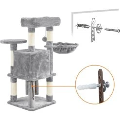 Yaheetech Professional 42-in Cat Tree -Pet Cat Supplies Store 306500 PT8. AC SS1800 V1624374149