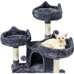 Yaheetech 68.5-in Plush Cat Tower, Dark Gray -Pet Cat Supplies Store 306515 PT3. AC SS1800 V1624372052