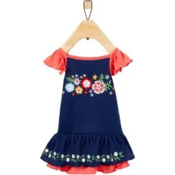 Frisco Embroidered Floral Dog & Cat Dress -Pet Cat Supplies Store 312128 PT3. AC SS1800 V1644423417