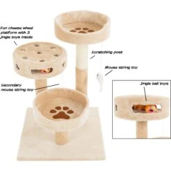 Pet Adobe 3-Tier 27.5-in Cat Tree & Condo -Pet Cat Supplies Store 314981 PT2. AC SS1800 V1626393097