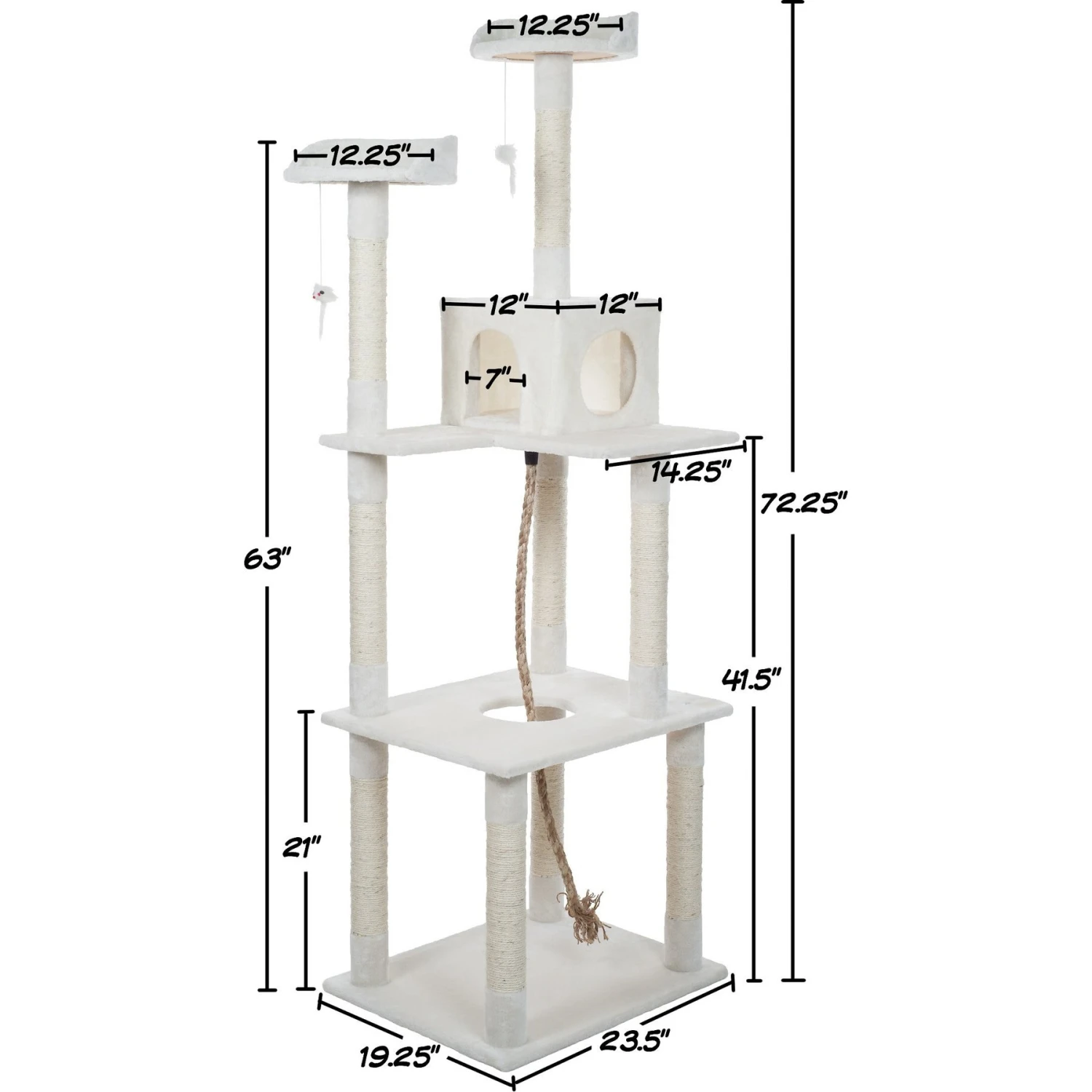 Pet Adobe Multi-Level 71.5-in Cat Tree & Condo 2 Pet Adobe Multi-Level 71.5-in Cat Tree & Condo - Image 2