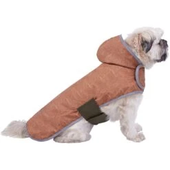 Frisco Lightweight Olive Reversible Packable Dog Raincoat -Pet Cat Supplies Store 315116 PT2. AC SS1800 V1646436123
