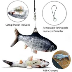 Pet Fit For Life Robotic Floppy Fish & Wand Cat Toy 11 Pet Fit For Life Robotic Floppy Fish & Wand Cat Toy -Pet Cat Supplies Store 316700 PT2. AC SS1800 V1631763074