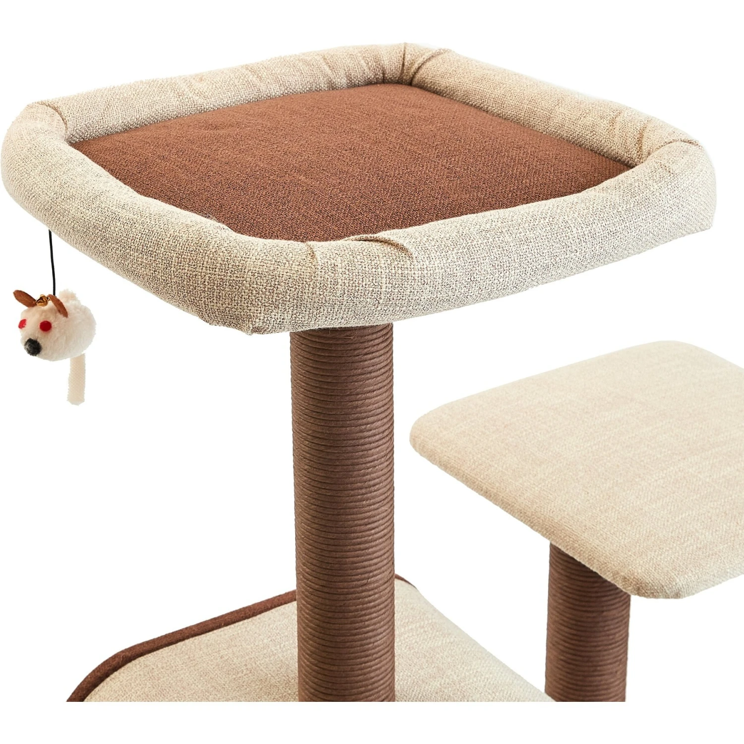 Two By Two The Redwood 53-in Cat Tree & Condo, Beige/Brown 5 Two By Two The Redwood 53-in Cat Tree & Condo, Beige/Brown - Image 5