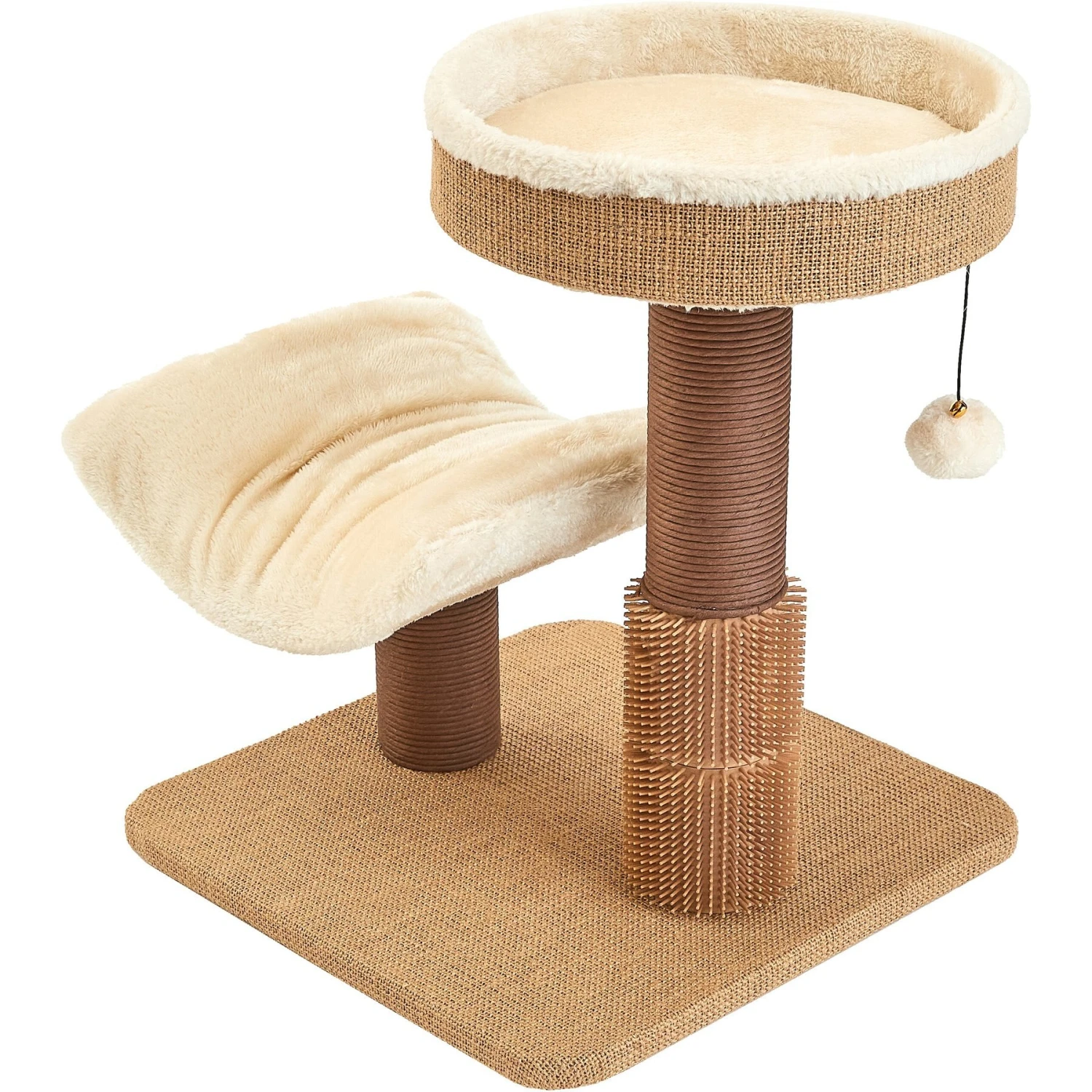Two By Two The Yaupon 21.5-in Cat Tree & Lounger, Beige 2 Two By Two The Yaupon 21.5-in Cat Tree & Lounger, Beige - Image 2