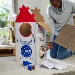 Frisco Spaceship Cardboard Cat House, 2-Story -Pet Cat Supplies Store 317721 PT3. AC SS1800 V1688677248
