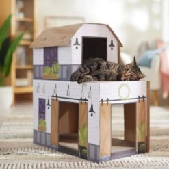 Frisco Farmhouse Cardboard Cat House, 2-Story 8 Frisco Farmhouse Cardboard Cat House, 2-Story -Pet Cat Supplies Store 317733 PT3. AC SS1800 V1676566492